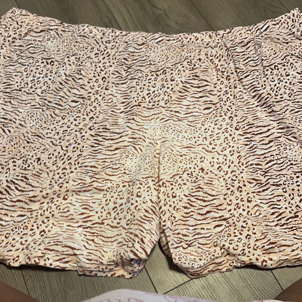 animal print sleep shorts